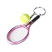 Produktbild Mini Metall Tennis Schläger Schlüsselanhänger Handgemachte Souvenir Nette Tennisschläger Ball Schlüsselanhänger Sport Kette Auto (Lila)