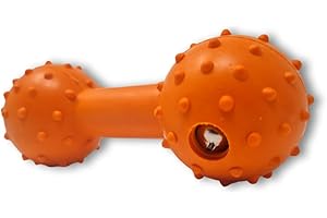 WEPO Juguetes para perros pequeños, color naranja, juguete para masticar para perros, autoocupación, ayuda para perros ciegos mediante cascabeles incluidos, proporciona un interés duradero