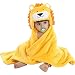Baby Swaddle Wrap – Feelme Infant Toddler Animal Bathrobe Fleece Towel Blanket with Hooded for Bath Pool Beach Shower Gift - Lion
