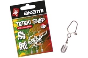 AKAMI Tataki Snap con Perlina Forata - Confezione da 6 moschettoni