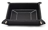 Gewicht: ca. 95 Gramm Herren Luxus Kunstleder Taschenleerer Ordentlich Tablett Schwarz Schale von Puentes Denver