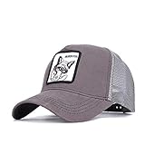sombreros deciracion adornos shunlidas Sombreros Deciracion Adornossombrero De Gorra De Béisbol Bordado con Sombrilla @ Grey-Silver Fox_Adjustable