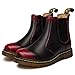 Produktbild Zkyo Worker Boots Damen Herren Kurzschaft Chelsea Boots mit Blockabsatz Winter Stiefel Rutschfeste Ankle Stiefeletten Größe Schwarz Rot 40