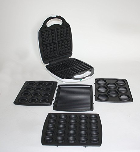 XL 5in1 Waffeleisen Hamburger Elektrogrill Panini Donut Keks Maker Waffelautomat - 2
