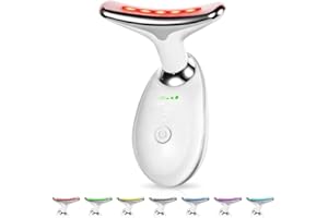 QEWEUUIE Gesichtsmassagegerät gegen Falten, 3-Modus-EMS-Face-Massager, 7-in-1-Farben-LED-Massagegerät Gesicht, 45°C Schönheit V-Gesichtsmassagegerät, Anti-Aging- und Straffungspflege Schönheitsinstrument
