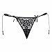 Produktbild CHARMW Damen sexy Dessous Strap Thong Pearl Pendant Unterwäsche Light Erotic Lace t Pants Black Mean Code