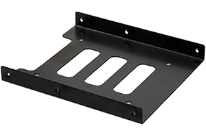Topke 2,5 Pouces à 3,5 Pouces Bay SSD Support de Montage en métal Dur HDD Adaptateur Dock bac 8 Vis