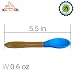 Babynow Baby Spoons [4 Colour Set] Bamboo Handle with Soft Silicone Tip - No BPA - Perfect Babyshower Present - Large 5.5 Inch Size