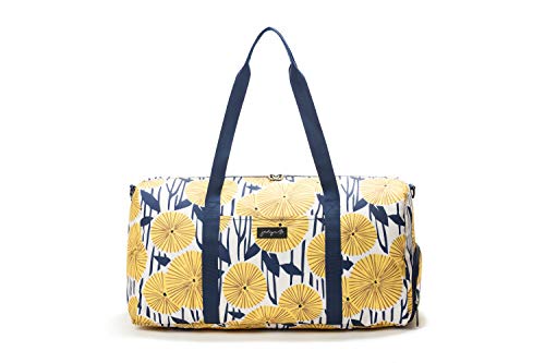 Jadyn B Weekender Bag - 56 cm./ 52L - Bolsa de Lona con Bolsillo para Zapatos (Yellow Flowers)