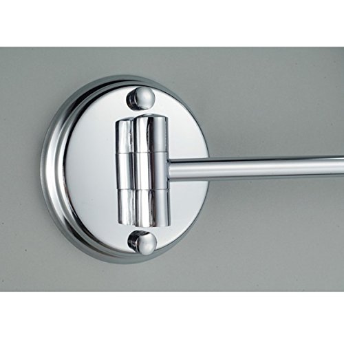 HQdeal Vergrößerung Doppelseitige Schwenkbare Schminkspiegel Wandspiegel Badspiegel Kosmetikspiegel Erweiterung Faltende Rasierspiegel Make-up-Spiegel- Chrom Finish - 4