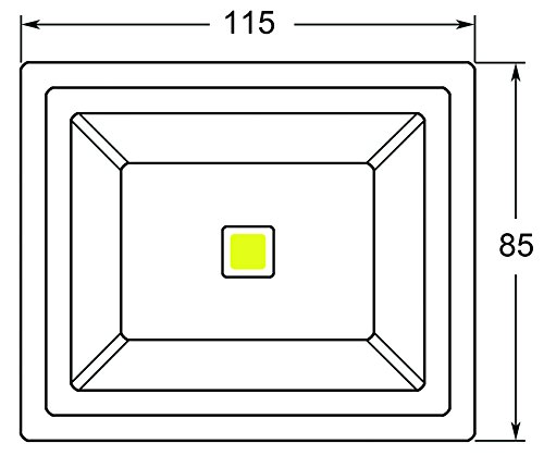 AdLuminis LED Außen-Strahler Fluter mit Bewegungsmelder 10W, 800 Lumen Flutlicht, Energieklasse A+, Erfassungsradius 12m, Scheinwerfer Außenstrahler - 4