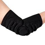 Hecho de alta calidad y material terry profesional, ergonómico con acolchado de gel central, antideslizante, anti impacto, cómodo y flexible, fuerte, elástico, transpirable, absorbente de agua, resistente al sudor