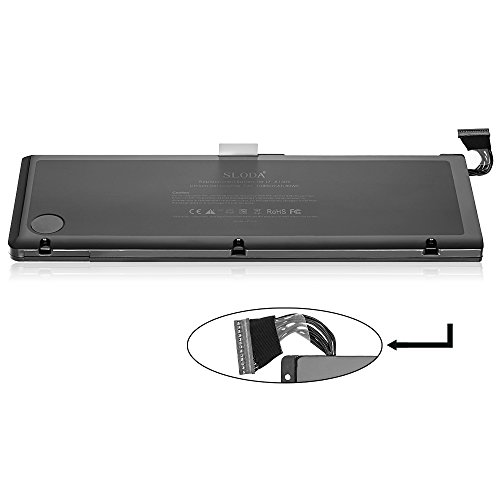 SLODA Laptop ErsatzAkku für Apple A1309 A1297 Unibody MacBook Pro 17″ Batterie (Anfang 2009 Mitte 2009 Mid 2010 Version) Montage MC226 * / A MC226CH / A MC226J / A MC226LL / A MC226TA / A MC226ZP / A [Li- Polymer 7.4 V 10800mAh] - 3
