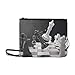 Price comparison product image Chess Board With Chess Pieces On Black Pattern Custom High-grade Nylon Slim Clutch Bag Cross-body Bag Shoulder Bag