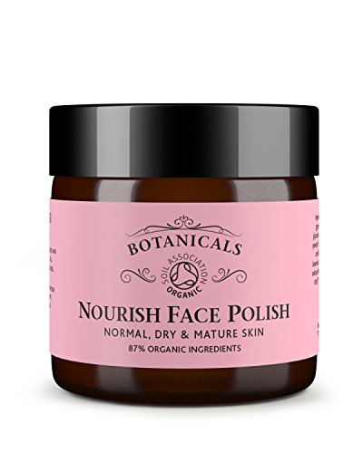 Botanicals Nourish Face Polish - Skin Brightening, Exfoliating Cleanser & Moisturiser, Rose & Camellia, 100% Natural & Certified Organic Ingredients (60g)