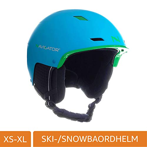 NAVIGATOR TUKAN - Casco de esquí y Snowboard - Ajustable XS-XL (Azul, M-XL (58-62 cm))