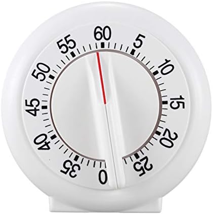 SODIAL 60 Minute Mechanical Wind-Up Timer - White