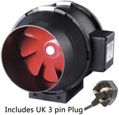 Hydroponic Grow Room Duct Fan In Line Ventilation Extractor for Tent 8 inch - 200 mm