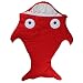 ZOEREA Newborn Infant Baby Bunting Bag Winter Thick Shark Sleeping Bag Red