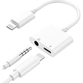 Lightning Headphone Charger Converter Adapter Aux Cable