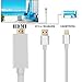 Produktbild antcool (R) High Speed HDMI Kabel, 64 FT MHL zu HDMI 1080p HDTV Adapter Kabel für iPhone 5S 5 SE 6 Plus 6S Plus iPad Air Mini Persönliche Hotspot benötigen Unterstützung (Silber)