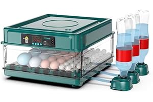 QAWNER Incubadora de huevos automática, con sistema de rotación automática y control de temperatura, para eclosión de huevos de gallina, pato o codorniz, para 36 huevos