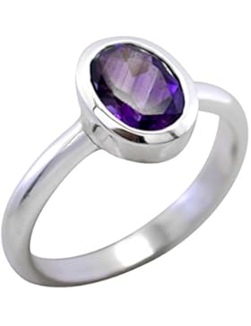 ideal Amethyst 925 Sterling Silber lila Ring Versorgung l-1in de