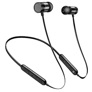 Picun S9 Bluetooth Headphones 20 Hrs Playtime, Stereo Sound in Ear Wireless Earphones Bluetooth 5.0 with Mic, IPX5 Waterproof Sports Anti-Fall Off Magnetic Earbuds for Xiaomi, Samsung, Huawei (Black)