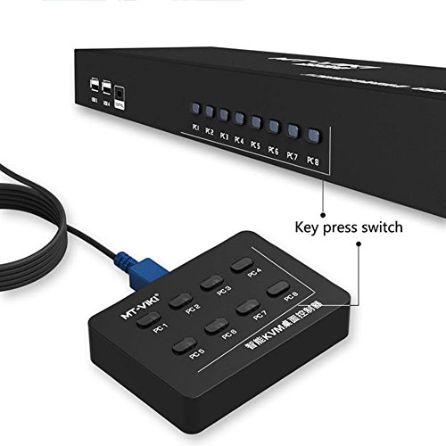 Verbesserte mt-viki 8 Port Smart KVM Switch manuell Tastendruck VGA USB Kabel Verlängerung Switcher Konsole mit original Fernbedienung 801uk-l - 3