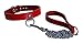 Produktbild PREMIUM handgefertigtes Bondage Set BDSM Halsband aus Leder + Führkette mit stabilem D-Ring und Hundeleine mit drehbarem Karabiner Sklavenhalsband für Sexspiele (rot)