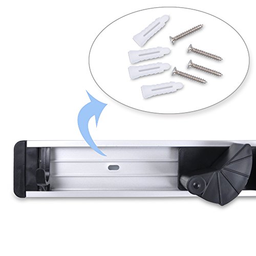 Coolreall Besen Mop Halter, Wand montiert Veranstalter Gartenarbeit Schuppen Tool Rack Garage Storage Hanger mit 4 Positionen 5 Haken - 4