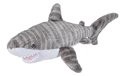 Wild Republic Wild Republic-22464 Peluche Requin Tigre Cuddlekins Mini, Jouets, 20cm, 22464, Gris, 20 cm