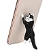 Produktbild Ouneed Ständer Halter für Smartphones , Katze Tiermodell Telefon Halterung für iPhone X/8/7/6/6/5s, Samsung Galaxy Tab A/E/E Lite/S8/Note 8,Huawei, iPads max.7 Zoll, Google Nexus Smartphones (Schwarz)