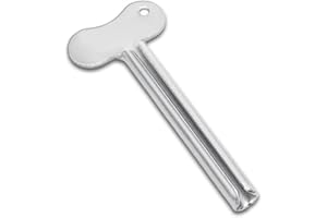 FYACCD Porte-tube de dentifrice, presse-tube en acier inoxydable, presse-tube manuelle, pour peintures, crèmes, moutarde, tube vide pour salle de bain et cuisine