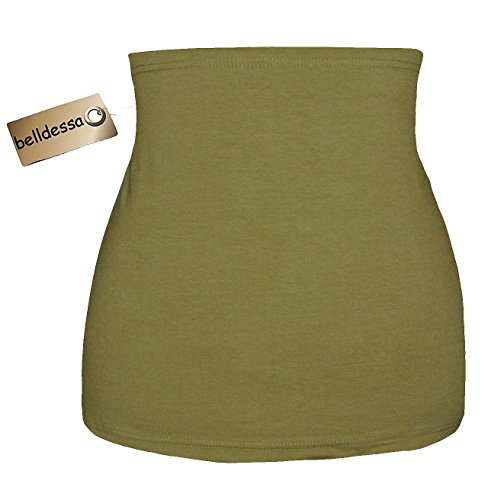 Preisvergleich Produktbild Belldessa Jersey Baumwolle - oliv grun - Nierenwärmer / Rückenwärmer / Bauchwärmer / Shi..