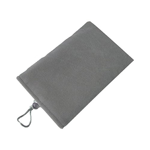 RotSale® 1x 6,0 Zoll Grau Universale zwei Schicht Mikrofaser-Tasche Multifunktion für Festplatte, Handy, Power Bank Externer Akku oder Navi-Gerät