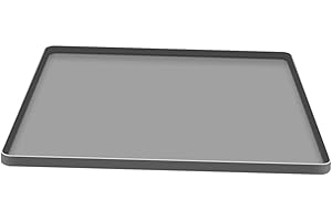 DimyFew Kühlschrank Matte Silikon Kühlschrank Tropfmatte mit erhöhtem Rand, Mini Kühlschrank Tropfschale Bodenschutz wiederverwendbar für Waschmaschine, Trockner, Weinschrank, Grau 60 × 50 cm cm