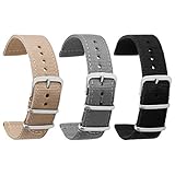 Nylon Uhrenarmband 22mm Uhrenarmbänder Uhrenarmbänder für Männer Frauen Premium Nylon Armband 22mm 3 Pack