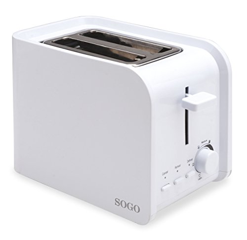 Imagen 1 de Sogo TOS-SS-5355 Tostadora con 2 rebanadas, 750 W, Plástico, Blanco