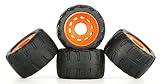Dureza: 75A Stllshine Ruedas de Skate Longboard Mountainboard Skateboard Waveboard Part Wheel (Negro-Cuatro Ruedas de Goma)
