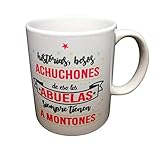 SE PUEDE INCLUIR NOTA REGALO MISORPRESA Taza con Frase Historias Besos achuchones de eso Las Abuelas Siempre Tienen a Montones Regalo para Abuela