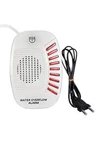 Tool Point Plastic Electric Water Tank Overflow Alarm Siren with Voice Sound, Wired Sensor Security System Water Alarm Bell with Free Water Sensor (Pack of 1)