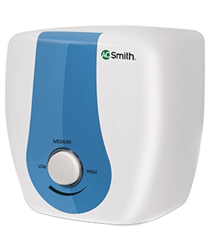 A.O.Smith HSE-SDS-010 Storage 10 Litre Vertical Water Heater White Body Blue Panel 5 Star