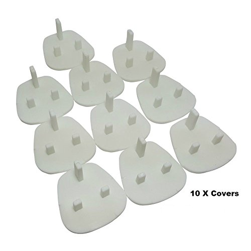 10 Pack Ultra Secure Electrical Shock Proof Mains Plug Socket Cover