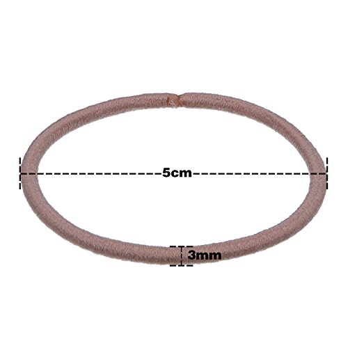 eBoot Nichtmetall Elastisch Haargummis Zopfband, 3mm, Mehrfarbig, 69 Stück - 6