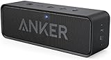Anker SoundCore Portable Bluetooth 4.0 Stereo Speaker with 24-Hour Playtime, 6W Dual-Driver, Low Harmonic Distortion, Patented Bass Port and Built-in Microphone for Calls for iPhone, iPod, iPad, Samsung, LG and others