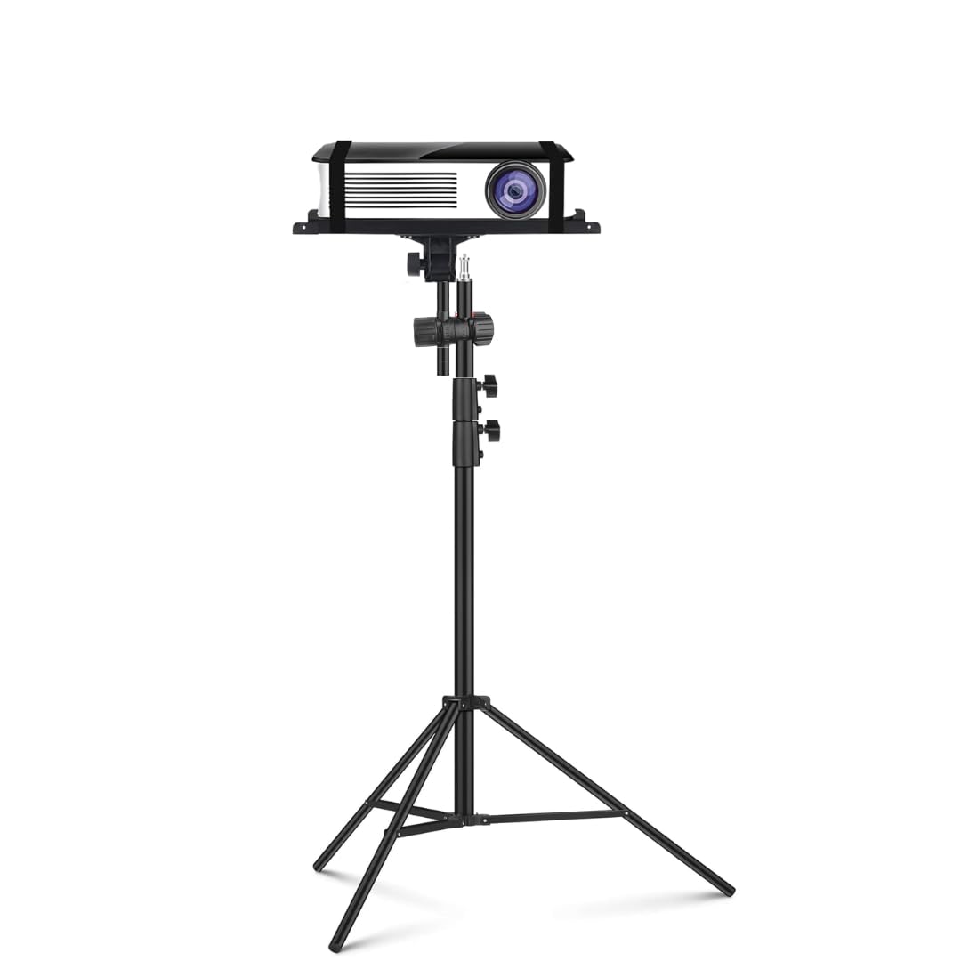 YUGAM Projector and Laptop Tripod Stand, Height Adjustable, Multi-Purpose Tripod Stand for Indoor Outdoor Office Home, Stage, Studio, DJ RacksBlack