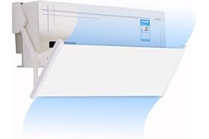 NOASR Mr. You Air conditionné Vent Déflecteur,Déflecteur Climatiseur,180 Degrés Réglable,Longueur Réglable (Blanc)