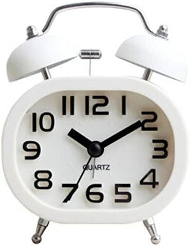 Sdfaw Creative Silent Night Light White Square Child Alarm Clock