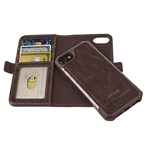 Magn tico iPhone 6 6S 7 Cuero Billetera Funda Desmontable 2 en 1 Cover Resee Ranuras para Tarjetas y Billetes Shock-Absorci n Cover - caf reviews Magn tico iPhone 6 6S 7 Cuero Billetera Funda Desmontable 2 en 1 Cover Resee Ranuras para Tarjetas y Billetes Shock-Absorci n Cover - caf